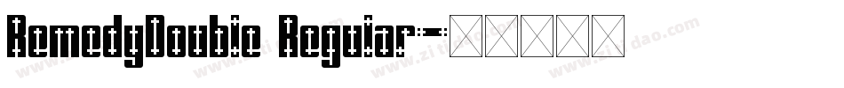 RemedyDouble Regular字体转换